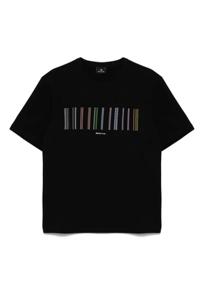 PS Paul Smith Stitch Stripe-print cotton T-shirt - Black