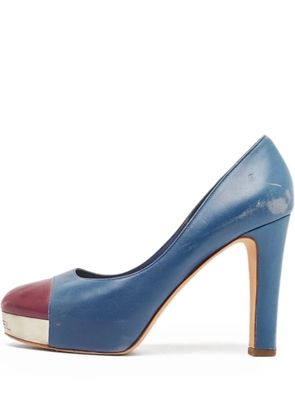 CHANEL Pre-Owned 110mm cap-toe platform pumps - Blue