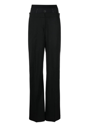 Coperni wool-blend layered trousers - Black