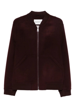 AMARÁNTO zip-up pouch-pockets bomber jacket - Red