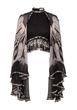 ZIMMERMANN Dream Burnout ruffled blouse - Black