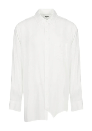 sulvam asymmetrical-hem long-sleeve shirt - White