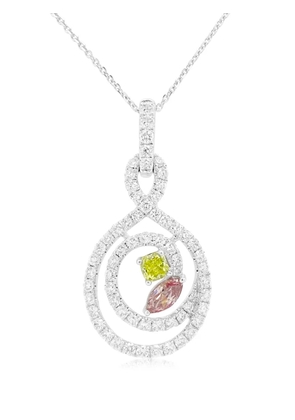 HYT Jewelry 18kt white gold and platinum diamond necklace - Silver