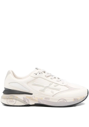 Premiata logo-appliqué sneakers - White