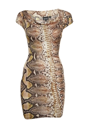 Just Cavalli Vintage snake-print knit dress - Brown