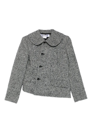 Comme Des Garçons Comme Des Garçons asymmetric houdstooth jacket - Grey