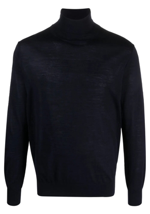 Ballantyne roll-neck fine-knit jumper - Blue