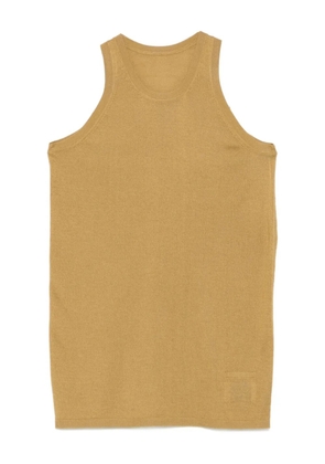 Frenckenberger knitted racer-neck top - Gold