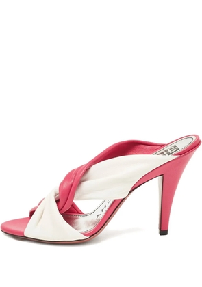 Givenchy Pre-Owned twisted leather slides - Pink