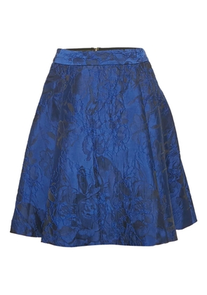 alice + olivia floral-brocade mini skirt - Blue