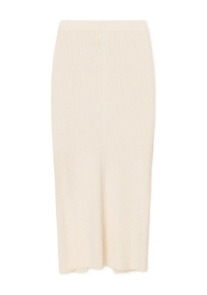 AERON ribbed straight skirt - Neutrals