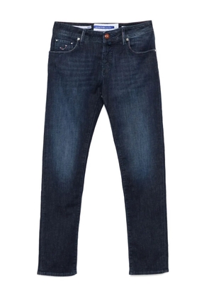 Jacob Cohën logo-patch jeans - Blue