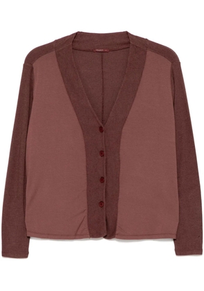 Transit panelled cardigan - Red