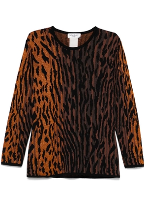 Saint Laurent Pre-Owned 1990s jacquard sweater - Black