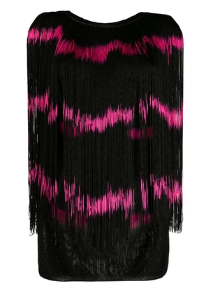 Jean Paul Gaultier Pre-Owned 1985 frayed striped vest - Black