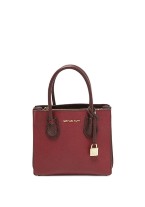 Michael Kors Vintage snakeskin-detail leather tote bag - Red