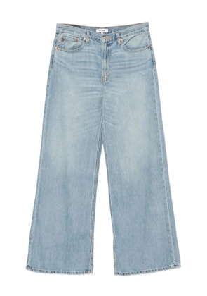 RE/DONE five-pocket design wide-leg jeans - Blue