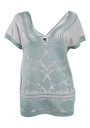 Missoni Pre-Owned shell-pattern lace knit top - Blue