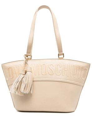 Love Moschino tassel-detail tote bag - Neutrals