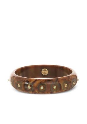 Mark Davis 18K yellow gold bakelite bracelet - Brown