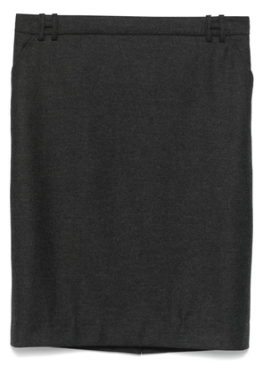 Hermès Pre-Owned 2010s mélange-effect mini skirt - Grey