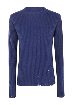 Uma Wang ribbed frayed sweater - Blue