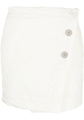 Emporio Armani button-front quilted skirt - White