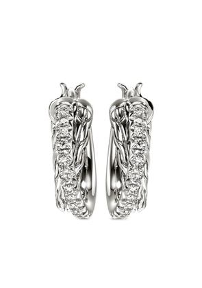 John Hardy JH Essential diamond hoop earrings - Silver