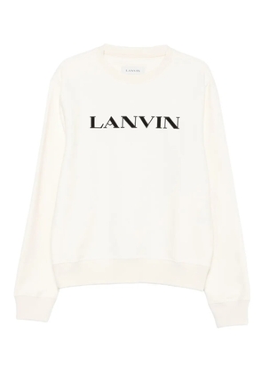 Lanvin logo-embroidered cotton sweatshirt - White