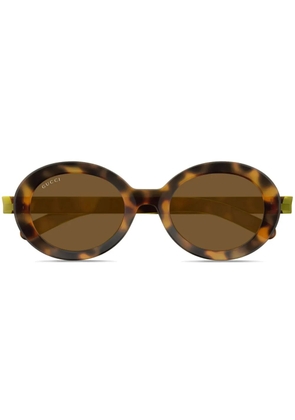 Gucci Eyewear logo-print sunglasses - Brown