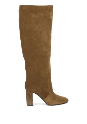 Via Roma 15 knee-length suede boots - Brown