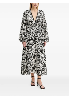 Gestuz GZveva zebra-print maxi dress - Black