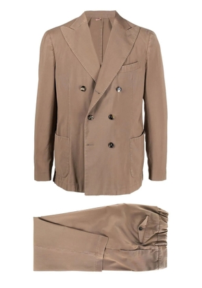 Dell'oglio double-breasted wool suit - Neutrals