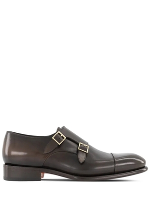 Santoni monk strap shoes - Brown