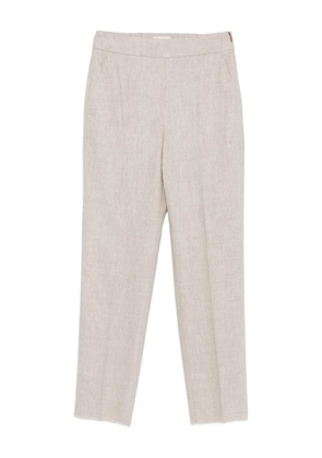Agnona pull-on raw-cut trousers - Neutrals