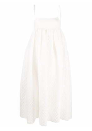 Cecilie Bahnsen Beth plissé empire-line dress - White