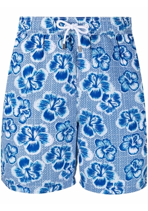 Hackett floral-print drawstring-waist swim shorts - Blue