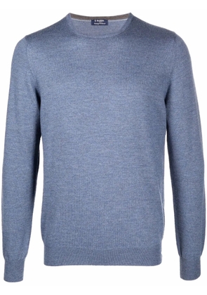 Barba crew-neck knit jumper - Blue