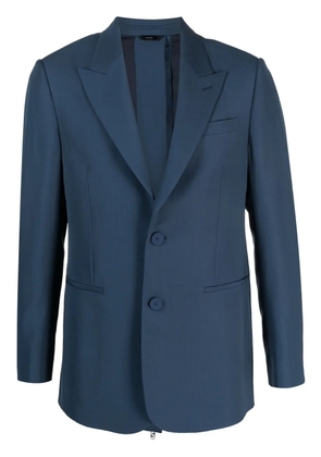 FENDI peak-lapels single-breasted blazer - Blue