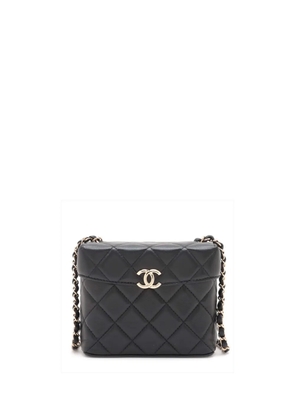 CHANEL Pre-Owned 2021-2025 Small CC Quilted Lambskin Secret Box Bag crossbody bag - Black
