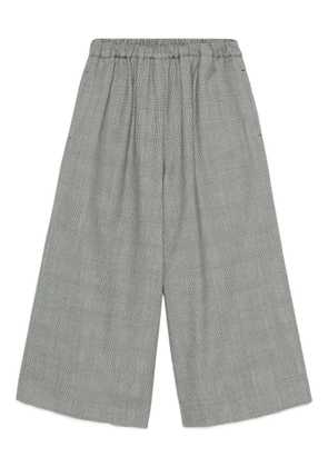 Comme Des Garçons checked elasticated-waist trousers - Grey