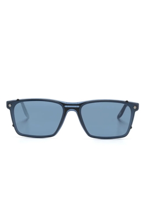 Snob Max rectangle-frame clip-on glasses - Blue