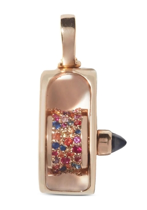 Marla Aaron 14K yellow gold Pulley sapphire pendant