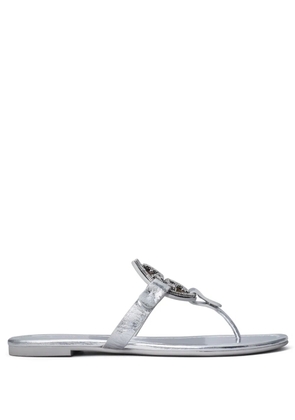 Tory Burch Miller logo-plaque sandals - Silver