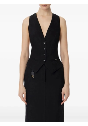 Elisabetta Franchi button-fastening sleeveless waistcoat - Black