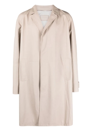Prada leather trench coat - Neutrals