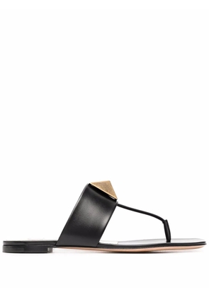 Valentino Garavani One Stud flat sandals - Black
