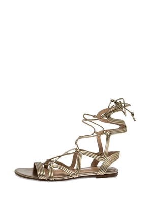Gianvito Rossi metallic flat sandals
