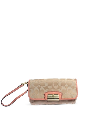 Coach Vintage Pre-owned monogram-print clutch bag - Neutrals