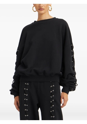 ROTATE BIRGER CHRISTENSEN lace-up sleeve sweatshirt - Black